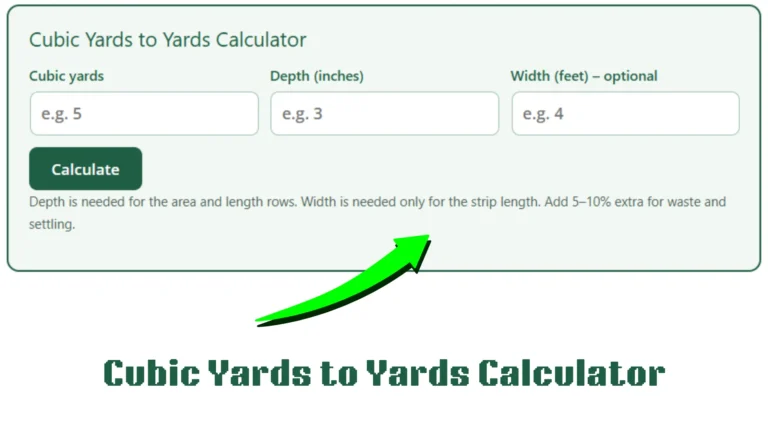 Cubic Yards to Yards Calculator
